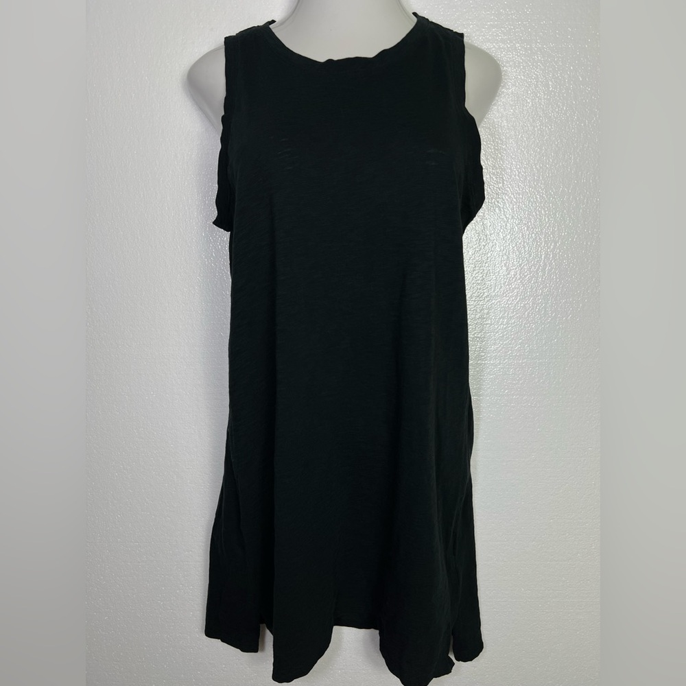 J.Crew simple black sleeveless cotton dress size M